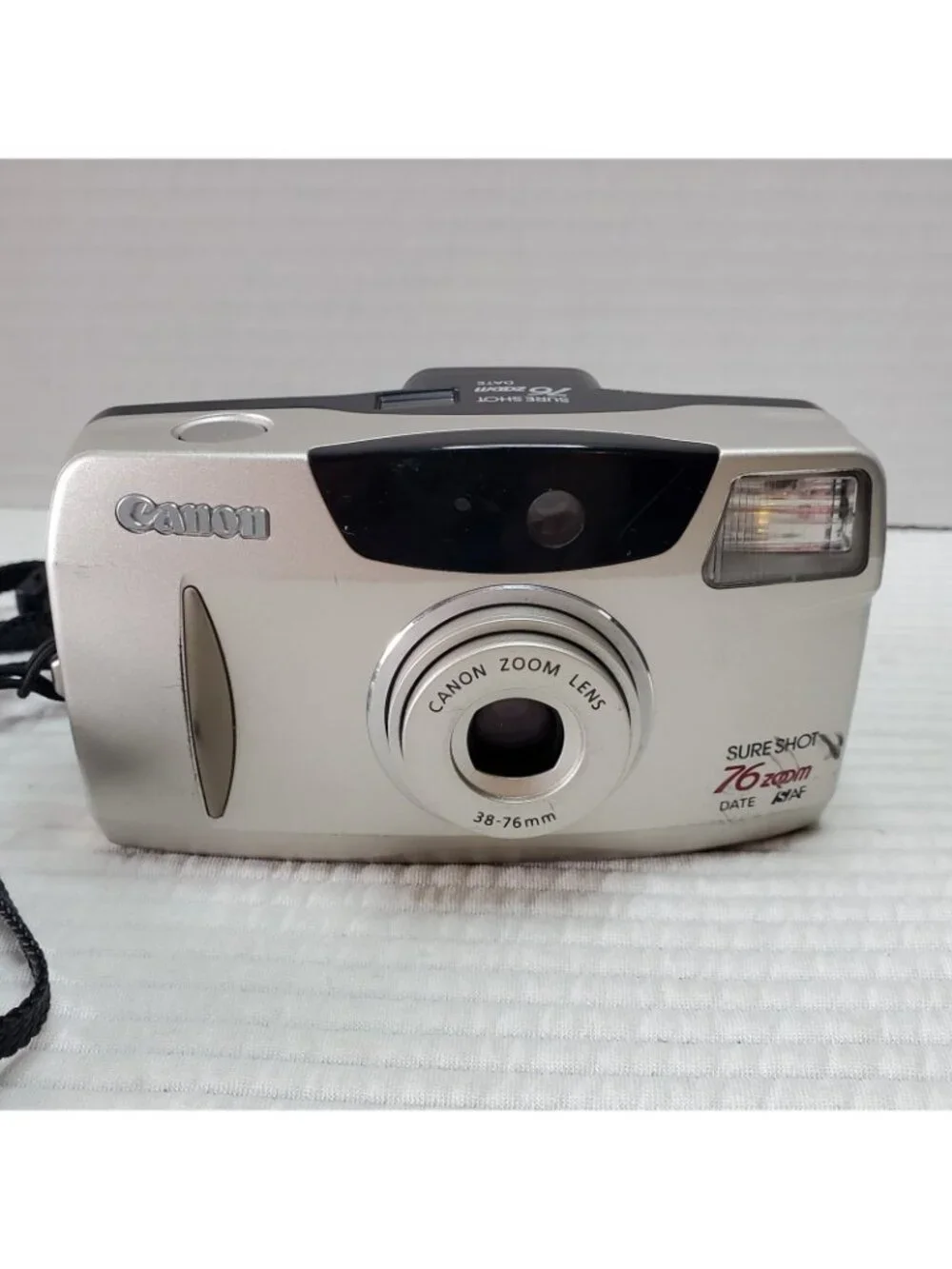 Canon Sure Shot Film Camera 76 Zoom Date Flash Manual Lowepro Case Strap - Picture 5 of 14